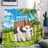 1PC We Bare Bears Patterned Flannel Blanket Suitable For All Seasons for Home Decor Warmth and Comfort Gifts Holiday Present
