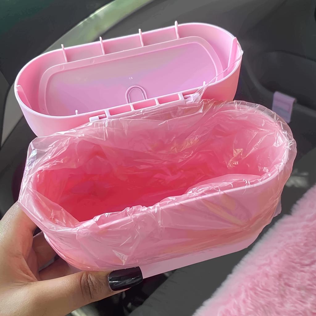 1pc Car Trash Bin, a Mini Multifunctional Garbage Container That Hangs On The Back of The Car Seat Or Door,Designed with a Lid