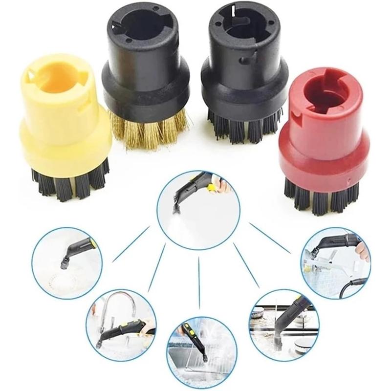 Window Nozzle Scraper Round Brush Steam Mop Set for Karcher SC1 SC2 SC3 SC4 SC5 SC7 Steam Cleaner Part Replacement Parts