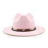 Spring Simple Casual Warm Woolen Top Hat Versatile British Belt Jazz Hat Men'S Hat