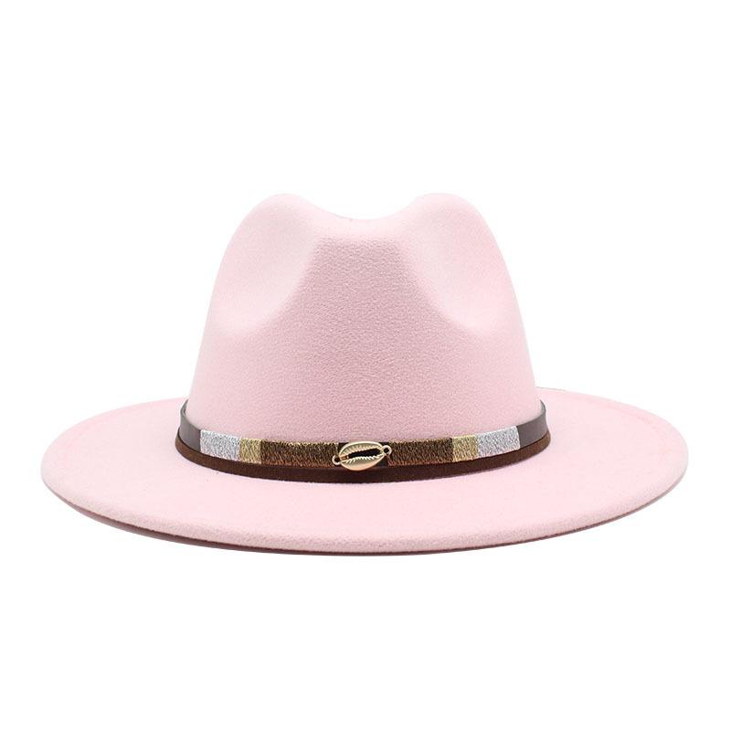 Spring Simple Casual Warm Woolen Top Hat Versatile British Belt Jazz Hat Men'S Hat
