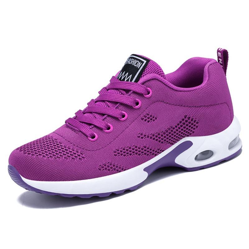 Women's Spring Cross-border Sports Shoes, Plus Size Soft Sole Running Shoes, Air Cushion Breathable Mesh Casual Sneakers