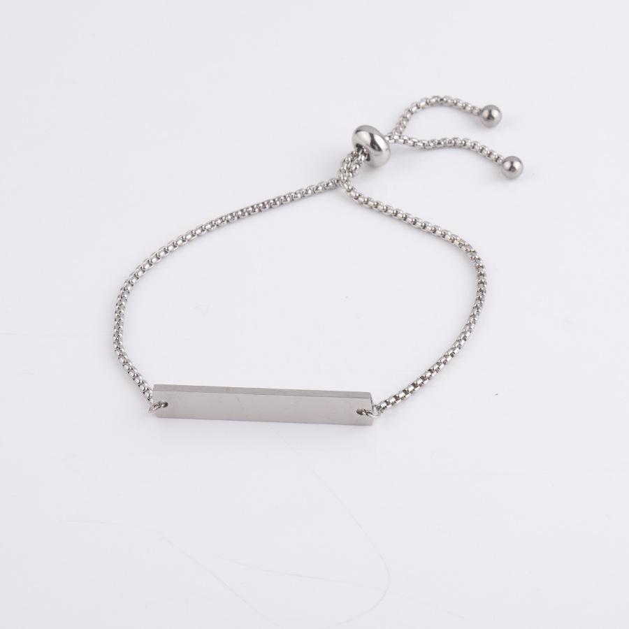 

Mirror Surface Geometric Engraved Adjustable Stainless Steel Bracelet
