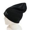 Vanson NVCP-2514 Cotton Watch Cap, Knit Hat with Skull Design, Men's Biker/Motorcycle Hat (JP, Alphabet, One Size, Black-B)