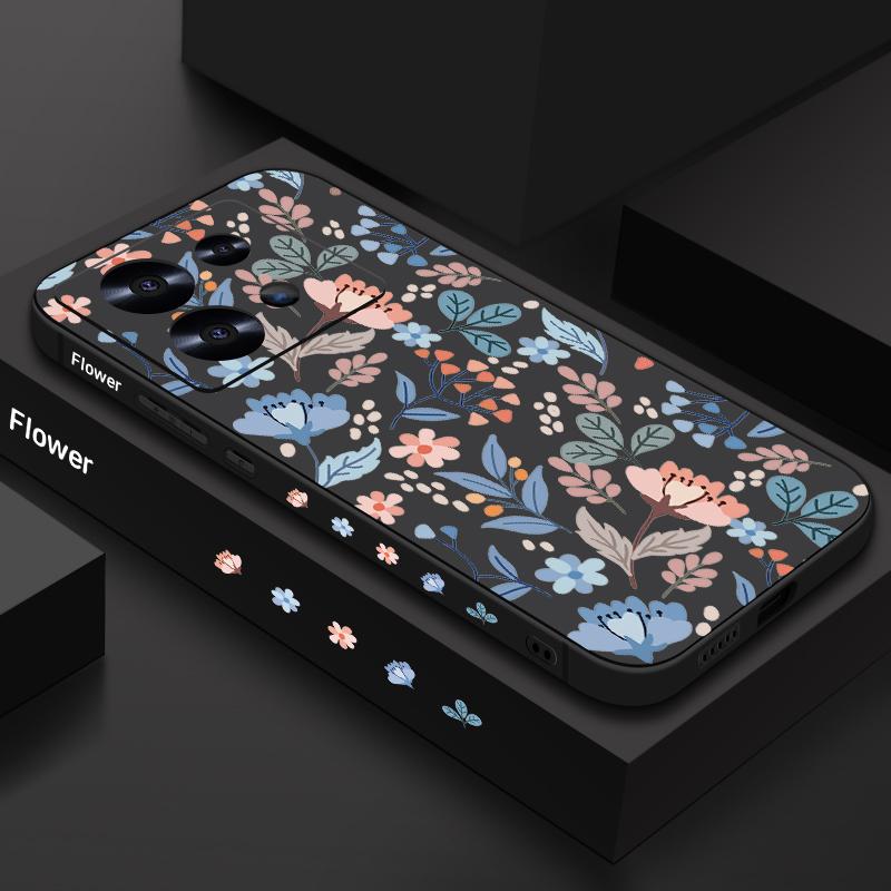 Flower Case For Xiaomi Redmi Note 13 12 11 14 Pro 5G 11s Funda Xiaomi 13T 11T Pro Poco X6 F6 Mi 11 Lite 5G NE Lanyard Cover