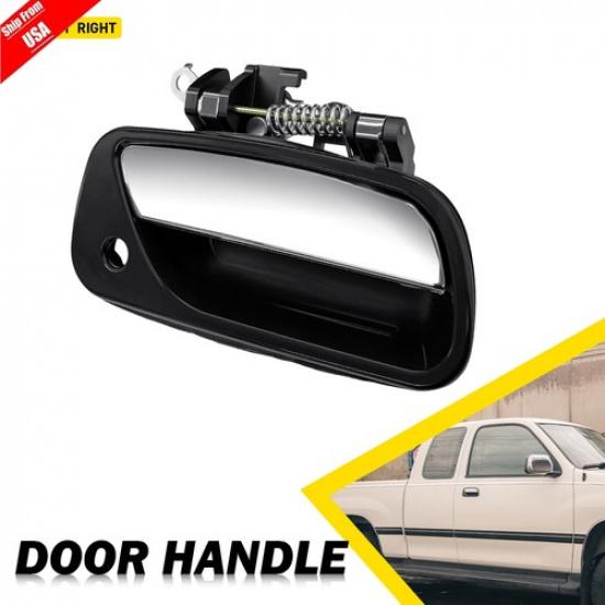 For Toyota T100 1993-1998 Front Passenger Side Exterior Door Handle Black+Chrome