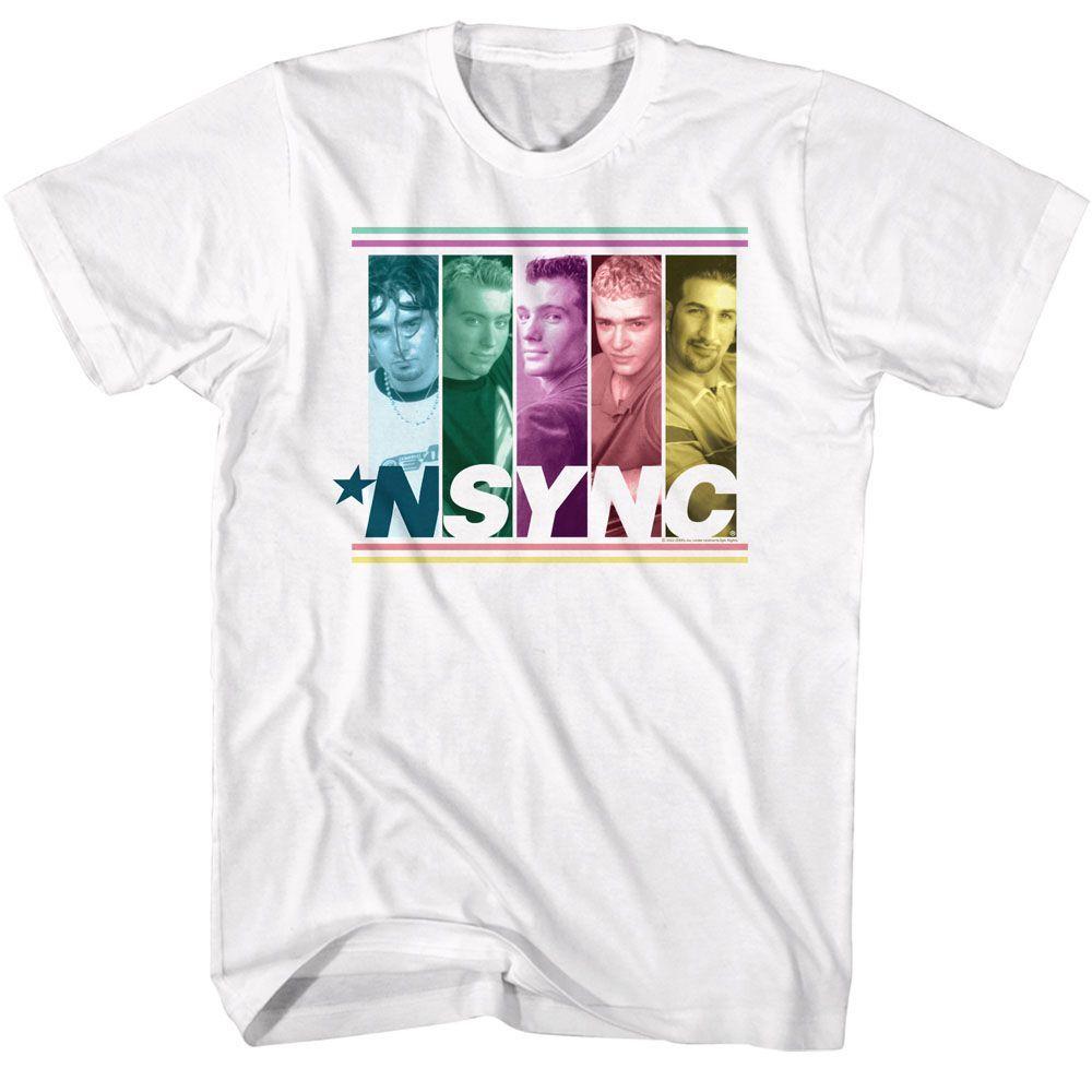 NSYNC Multicolored Boxes White T-Shirt M