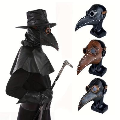 Bird Beak Mask Authentic Plague Doctor Steampunk Halloween Cosplay Accessory Natural Latex Costume Parties Halloween Costumes