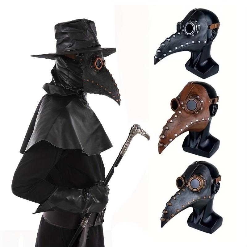 Maschera Becco d'Uccello Autentica Dottore della Peste Steampunk Halloween Accessorio Cosplay Lattice Naturale Feste in Costume Costumi di Halloween