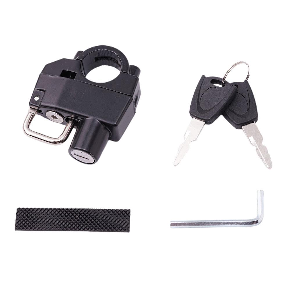 1 Set Motorcycle Helmet Lock Hook Waterproof Anti-theft Lock Portable 20-28mm Universal Handlebar Helmet Lock Security V1c2