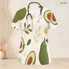 Women Plus Size Nurse Scrub Top V Neck Short Sleeve Tropical Leaf Printed With Front Pockets