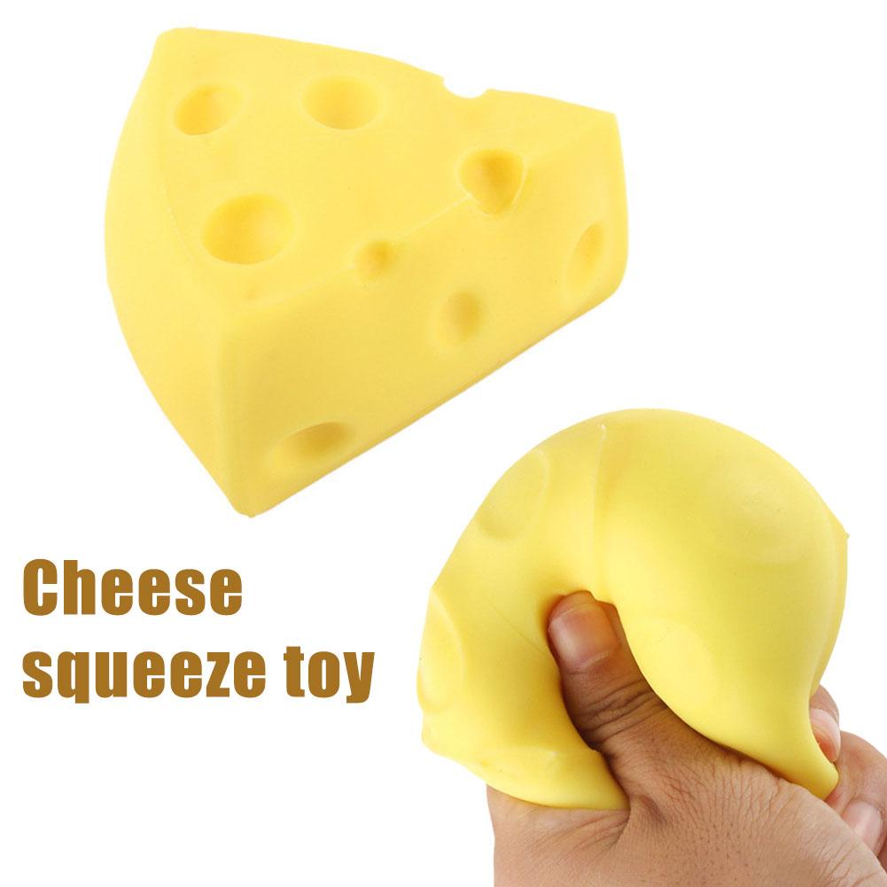 Simulation Cheese Squeezing Toys Creative Decompression Toys For Kids Adult Fidget Relief Vent M8J0