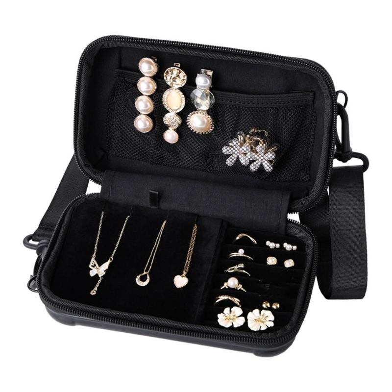 Organizzatore Multifunzione da Viaggio per Gioielli Elegante Porta Trucco Borsa Elegante per Orologi Collane Orecchini