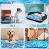 Extra Large Cooling Mat for Dogs & Cats Washable Summer Pet Self-Cooling Pad with Bone Paw Print Design For Cat Beds Dog Houses