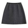 Gonna A-line in Tweed con Paillettes a Vita Alta Autunno/Inverno 2025