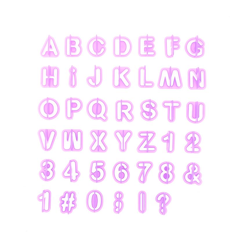 

40pcs Alphabet Cake Molds Cookie Cutter Figure Letter DIY Fondant Mold Number Cake Mould Baking Decorating Tools-HMA5