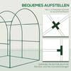 Walk In Polytunnel Greenhouse, Green House for Garden with Roll-up Window and Door, 1.8 X 1.8 X 2 M, Green