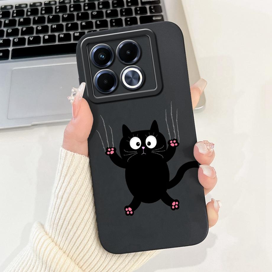 Für Infinix Note 40 5G X6852 Handyhülle Silikon Weiche Rückabdeckung Für Infinix Note40 X6851 Bumper Drachen Katze Blume Schmetterling Tasche