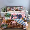 Vintage Sewing Machine Decor Setup Exquisite Three-Piece Bedding Set Gift For Kids And Adults