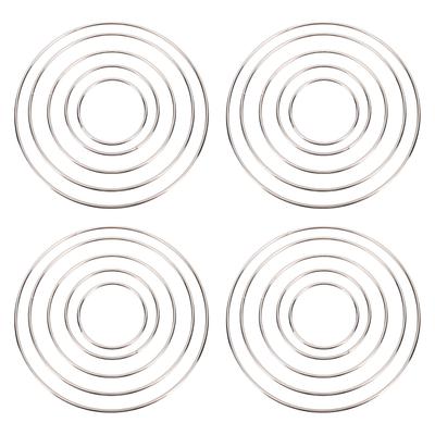 20 Pcs Metal Hoop Silver 2 6 Inch Thick Sturdy Iron Wreath Macrame Hoop Ring for Crafts