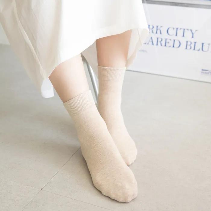 Cotton Middle Socks - Oatmeal