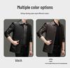 Men's Casual Sheepskin Leather Jacket: Turn-Down Collar, Ideal for Spring/Autumn, Perfect for Middle-Aged and Elderly.