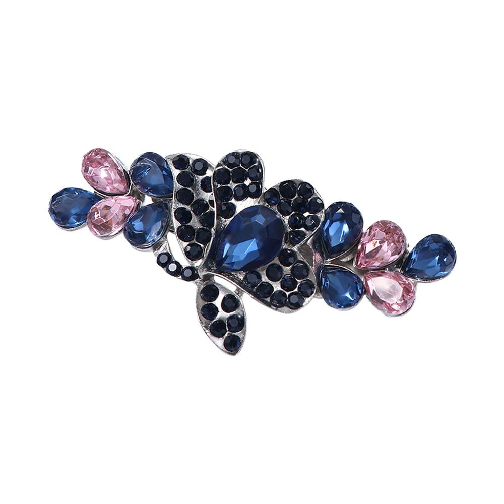 Vintage Elegante Kristallblume Tulpenkopfschmuck Federklemmen Damen Haarspangen Haarnadeln Koreanische Spangen