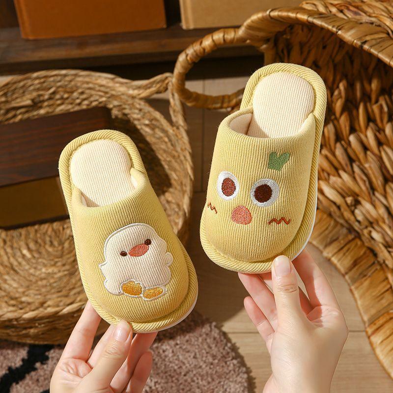 

Trendy Winter Non-Slip Breathable Cartoon Cotton Slippers for Boys, Girls, and Babies. 26/27 (15.5 cm) жовтий
