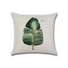 Simple Modern Green Leaves Tropical Plant Series Linen Pillowcase Nordic Small Fresh Style Cushion Cover