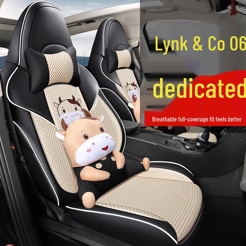 HT Custom Leather Car Seat Cover for Lynk&Co 0605030201 - All-Season, Full Package Cushion