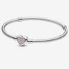 925 Sterling Silver Zircon Love Heart Sweet Bracelet DIY Bead Making Fit Original Bracelets Fine Jewelry Gift