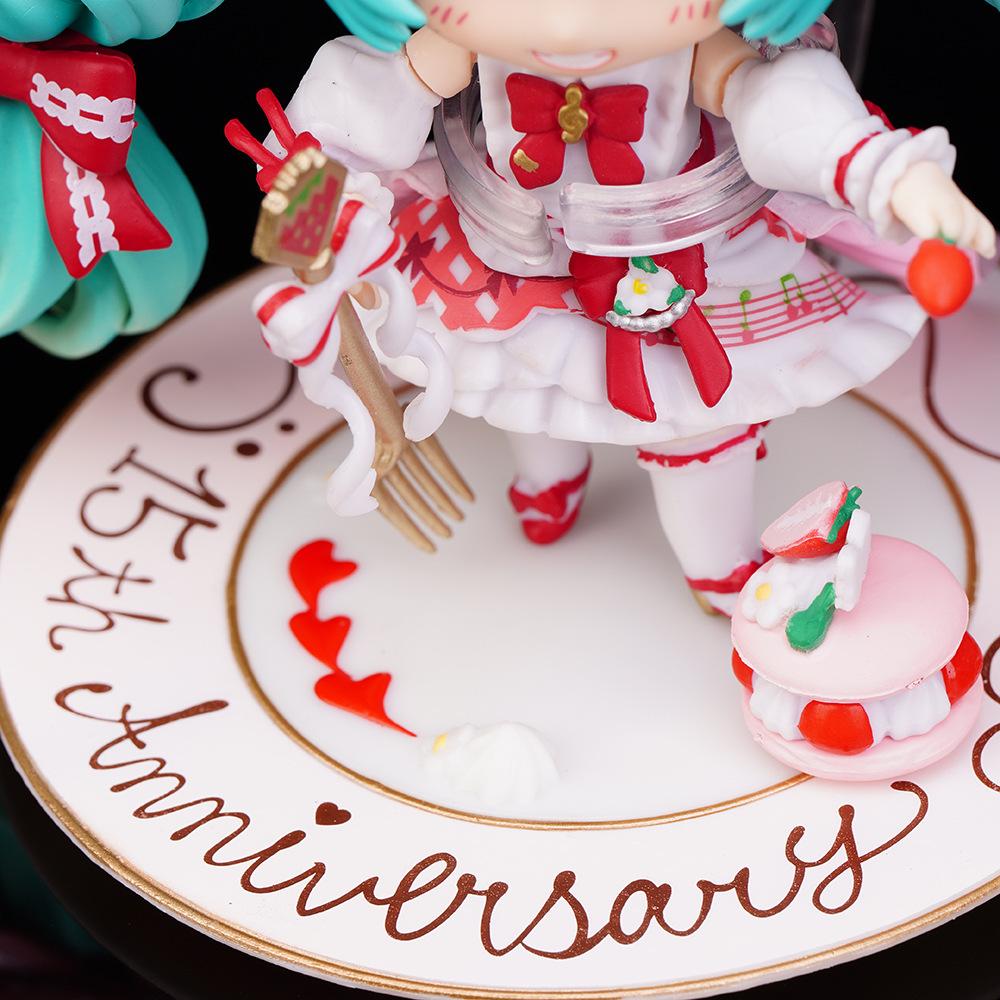 1939 C Anime Figure Miku 15th Anniversary Strawberry Cake Action Figurine Pvc Statue Collection Model Toys Gifts