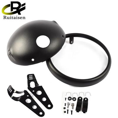7INCH Motorcycle Headlight Cover For LED Headlight Housing Adjustable Mount Bracket Universal Bucket Shell Lighthouse