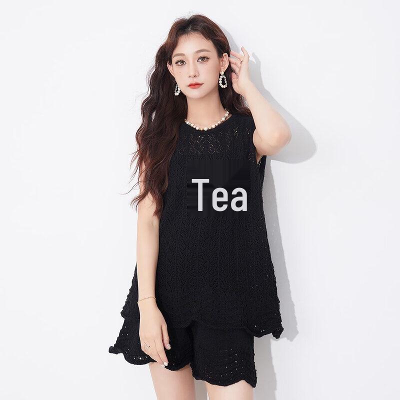 IMAGINEX Women s Ruffle Hem Sleeveless Top & Shorts Set M