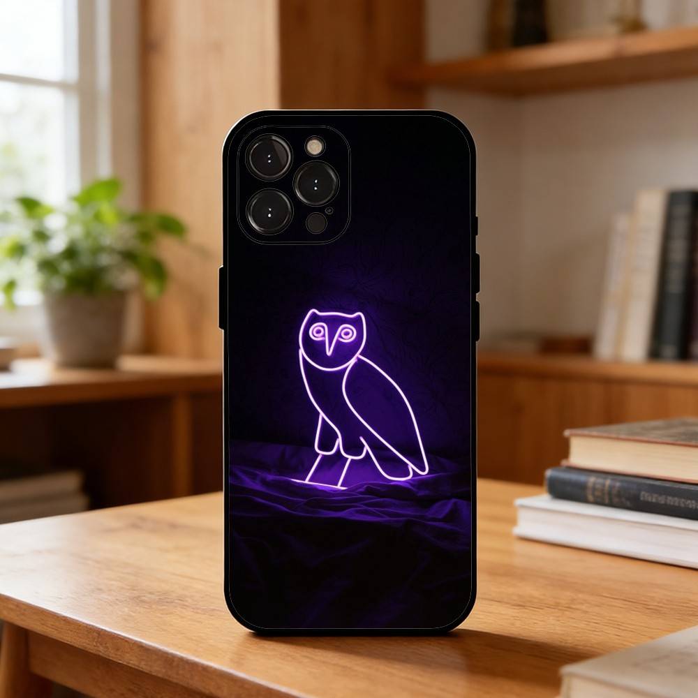 Drake O-OvO O-OWL Phone Case For iPhone17,16,15,14,13,12Plus,Pro Max,XS,5G Soft Silicone Black Cover