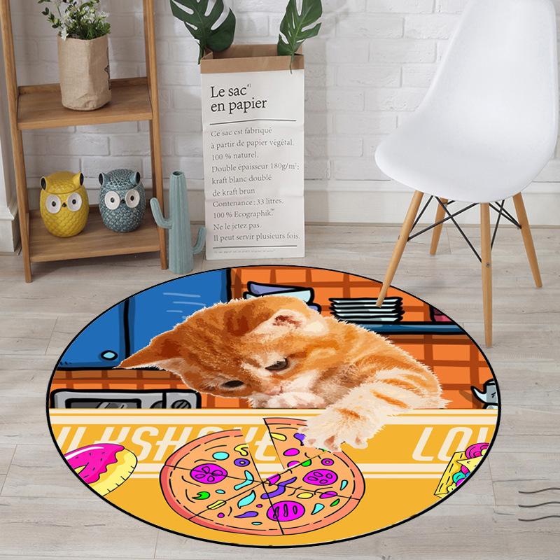 Pizza Cat Carpet Square Non-slip Floor Mat Non-slip Mat Dining Room Living Room Soft Bedroom Carpet
