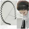 1/2Pcs Lady Girls Fashion Black Wavy Haihoop Band Sport Headband Hairband Cute Hair Decoration (One Size Black Color)