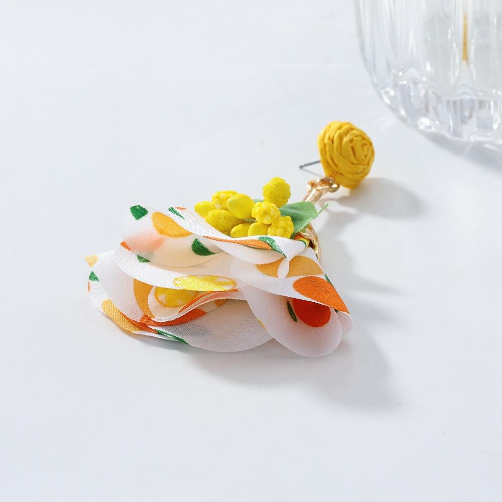 Sweet Flower Dangle Earrings Exaggerated Petals Stud Earrings Romantic Beach Earrings Vacation