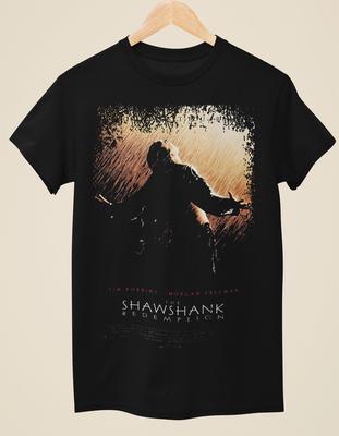 Um Sonho de Liberdade - Camiseta Preta Unisex Inspirada no Cartaz do Filme Camiseta Unisex