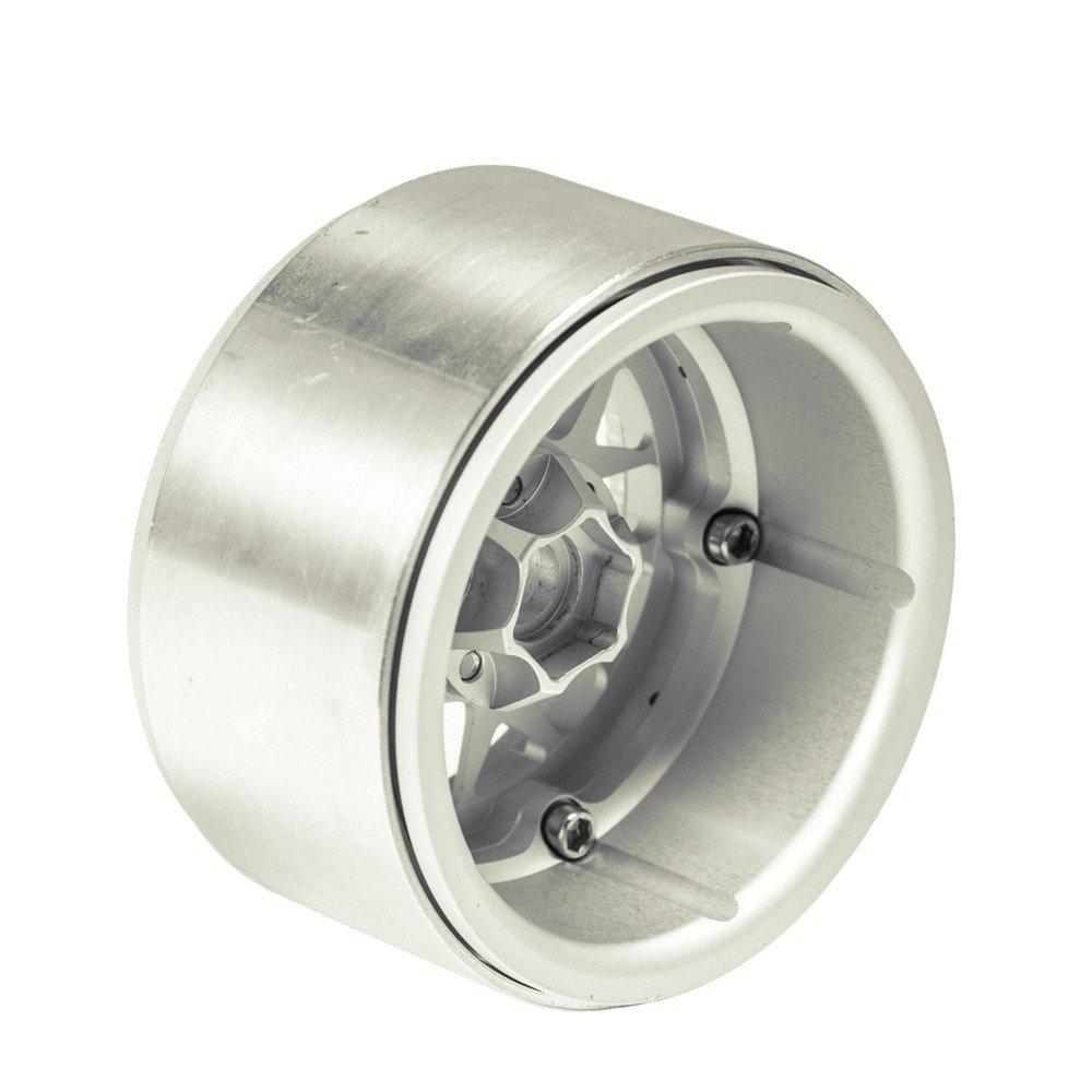 Ulepszone obręcze piast kół Beadlock 2,2 cala z wewnętrznymi beadlockami do samochodu RC 90018 Wraith #7 (4-częściowy, Srebrny)