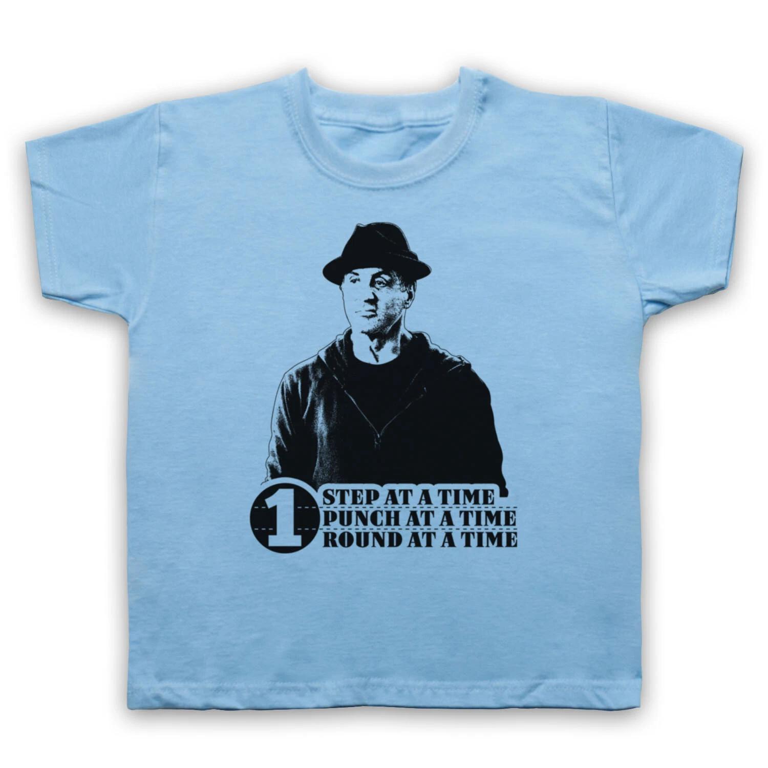 ONE STEP AT A TIME ROCKY UNOFFICIAL CREED BOXING FILM KIDS CHILDS T-shirt 140