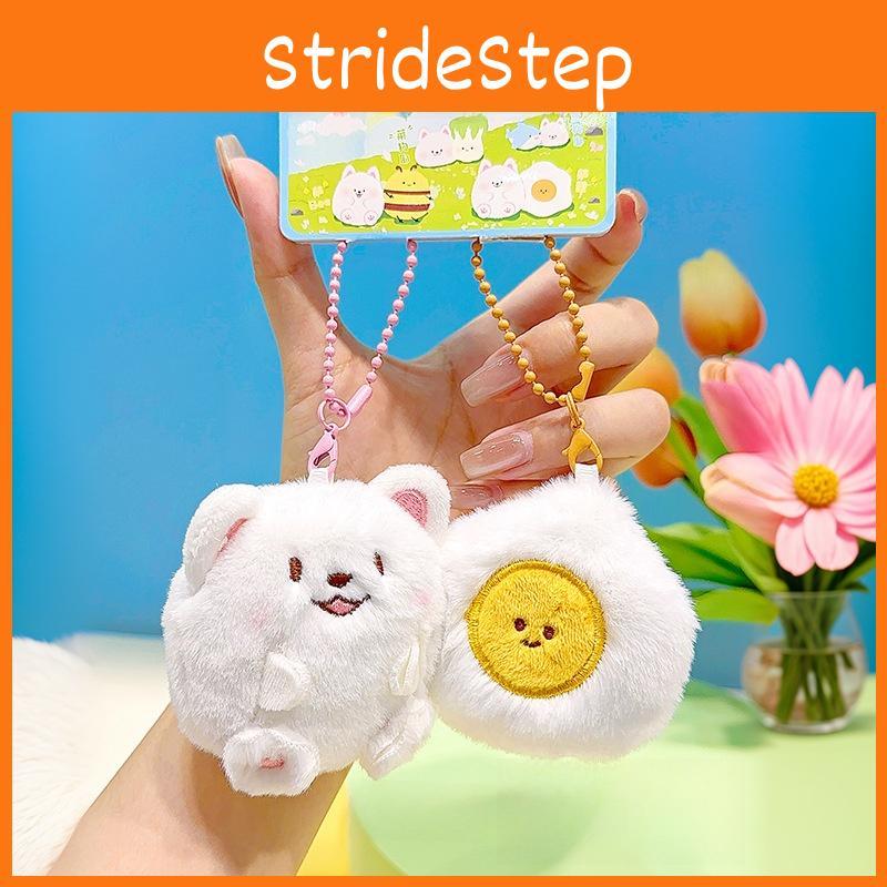 Plush Character Samoyed Keyring With Magnetic Design For Backpack And Holder Key