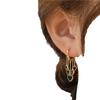1Pair of Versatile Simple Design Black Love Earrings Fashion Style Temperament Fringed Ear Buckle Earrings