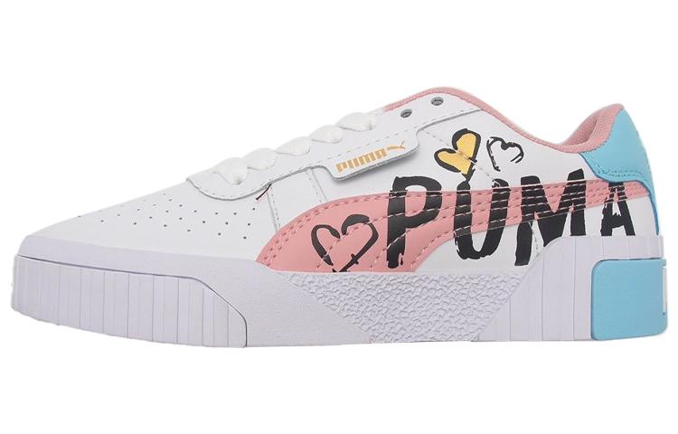 PUMA Cali Skate Shoes White Pink Gs 373038-02 38.5