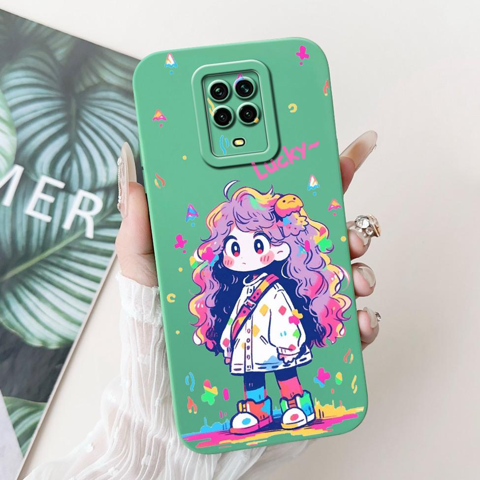 Casing For Redmi Note 9 9S 9Pro 4G Back Cover For Redmi Note 9 Pro Case Cute Cartoon Fashion Flowers Silicone Shockproof Bumper