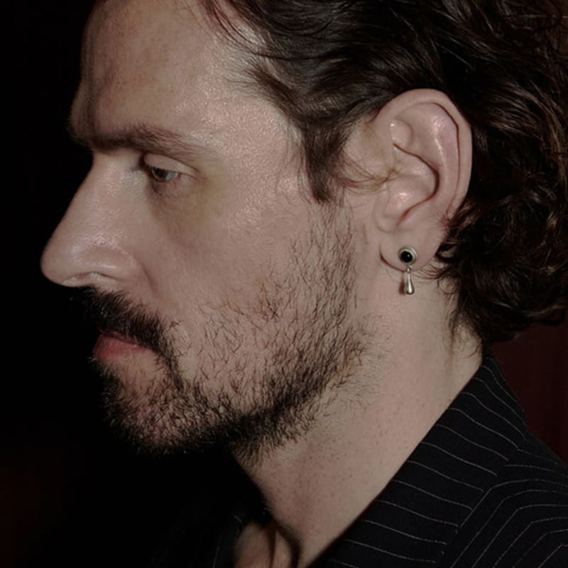 ODDCOLLET Tears earring (onyx)