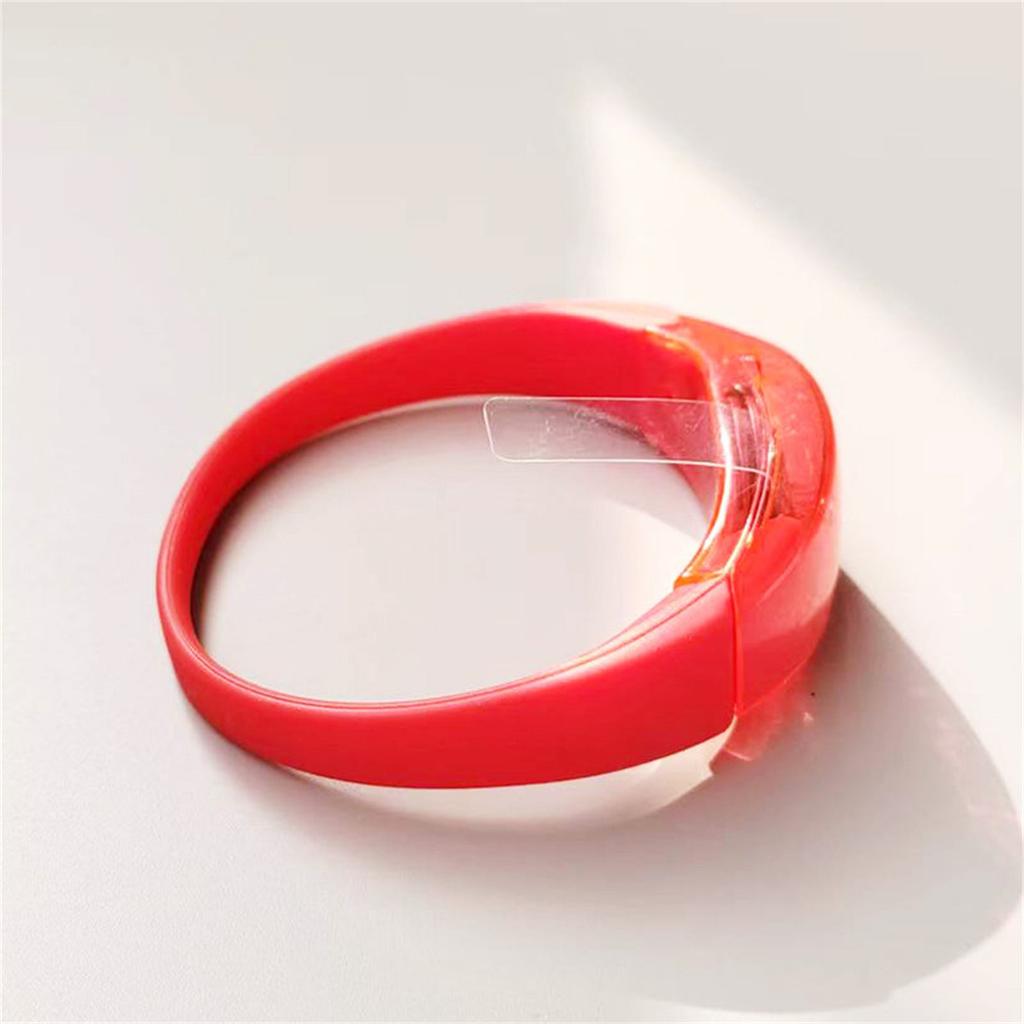 5pcs Voice Controlled LED Luminous Bracelets Flashing Silicone Bangle Light Up Wristbands for Christmas New Year Decor