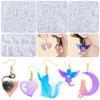 Jewelery Silicone Mould Earring Mold with Hole Animal Silicone Molds for Epoxy Resin Earring Charm