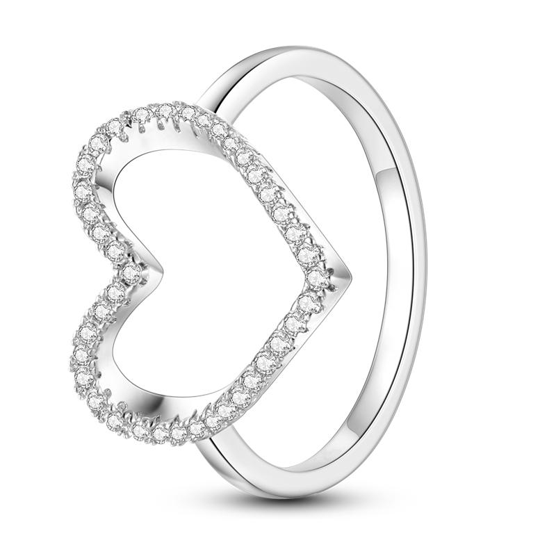 Finger Rings for Women 925 Silver Zircon Crystal Stackable Geometric Ring Wedding Jewelry Engagement Rings