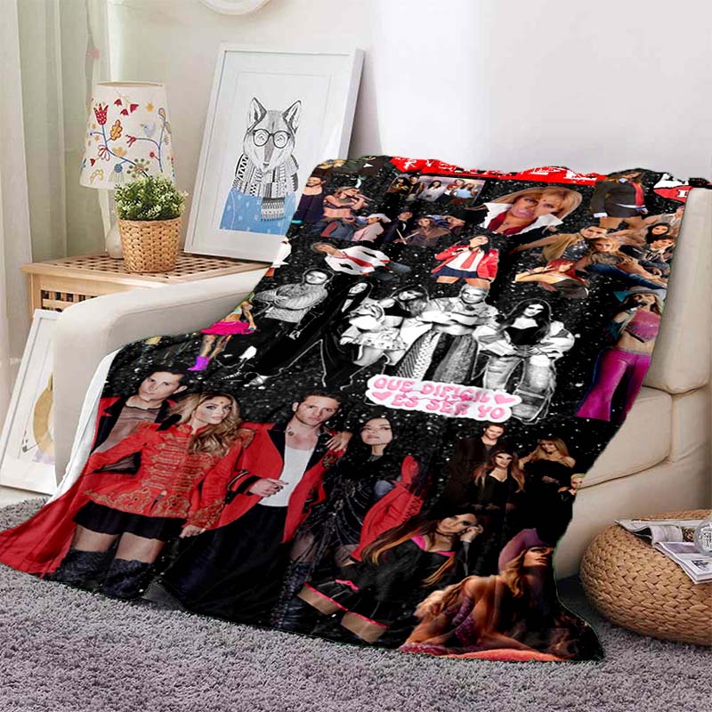 New 3D Printed Flannel Blanket Featuring R-RBD band/K-POP Style, Perfect for Home Use, Sofa Beds, or As a Birthday Gift.